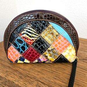 Treska Patchwork Zippered Pouch / Bag